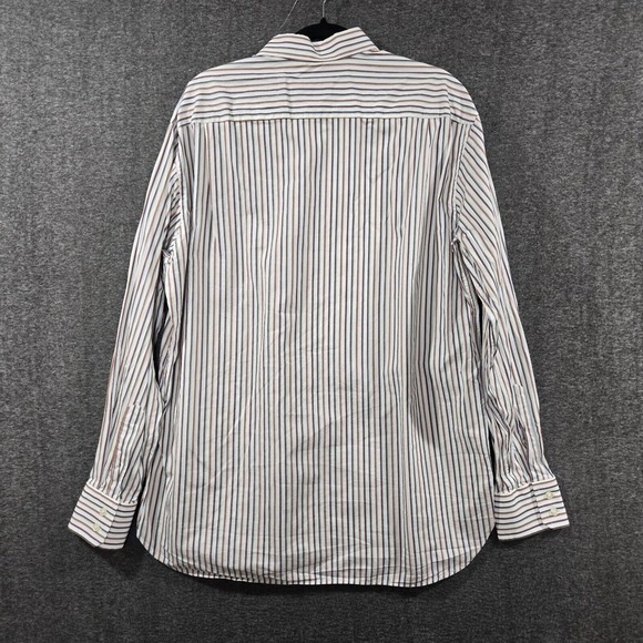 Men's Burberry London Button Up Shirt Casual Size‎ 44 Long Sleeve Stripe - Picture 10 of 11